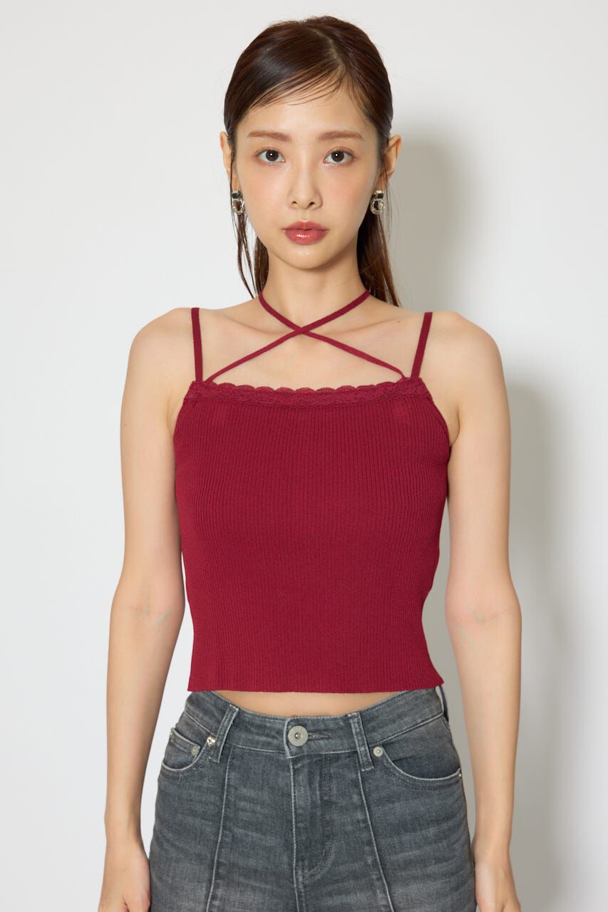 rienda「レースディティールニットカーディガンセット」|ニット・セーター|