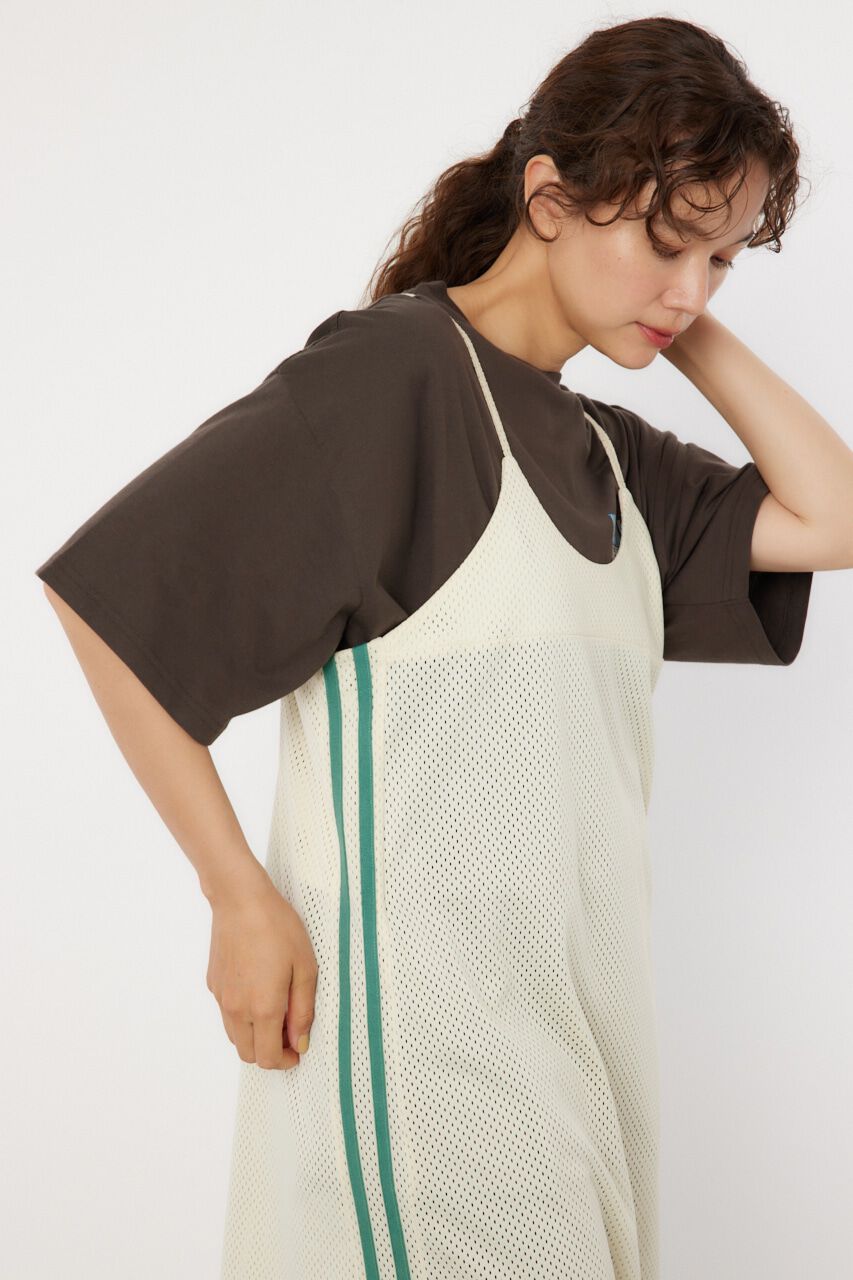 RODEO CROWNS「メッシュ切り替えラインキャミワンピース」|ワンピース|