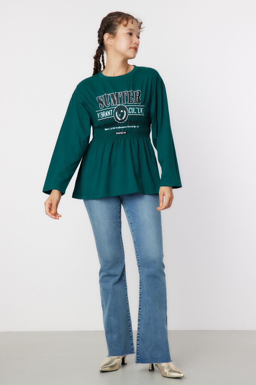 RODEO CROWNS「シャーリングプリントロングTシャツ」|Tシャツ・カットソー|