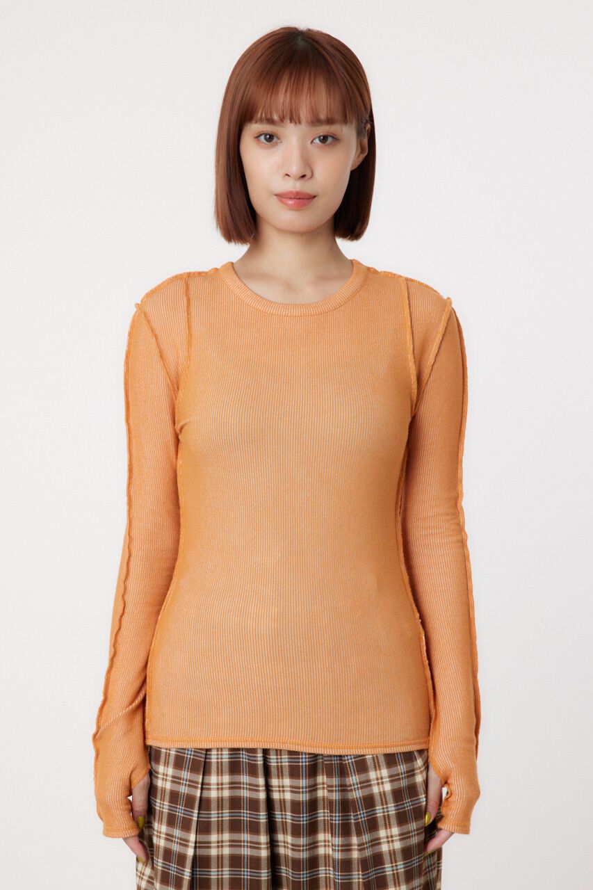 RODEO CROWNS「STITCH SLIM リブトップス」|Tシャツ・カットソー|