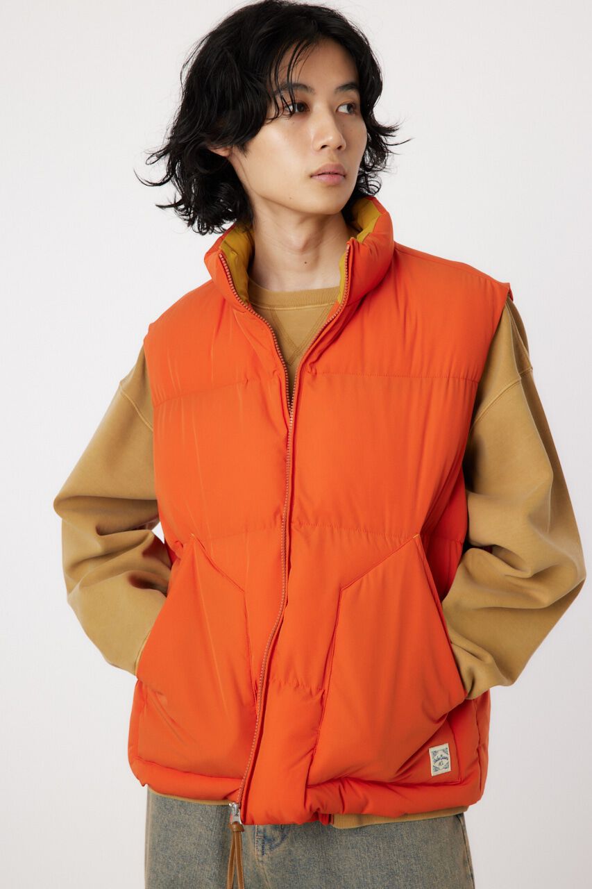 RODEO CROWNS「stand-neck パディングベスト」|ダウンベスト・ベスト|