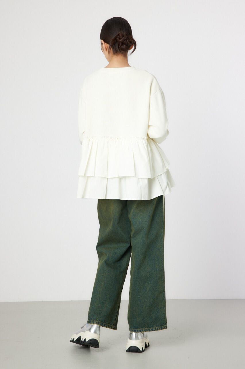 RODEO CROWNS「ピグメント布帛ドッキングトップス」|Tシャツ・カットソー|