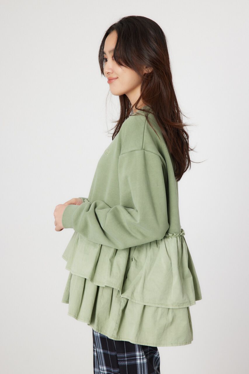 RODEO CROWNS「ピグメント布帛ドッキングトップス」|Tシャツ・カットソー|