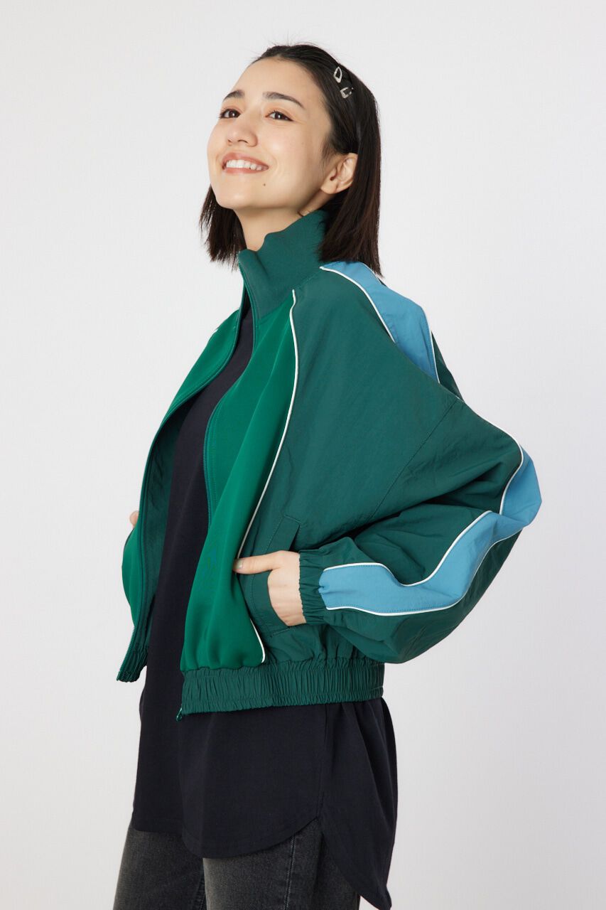 RODEO CROWNS「ナイロン&times;ジャージトラックジャケット」|ブルゾン・スタジャン|