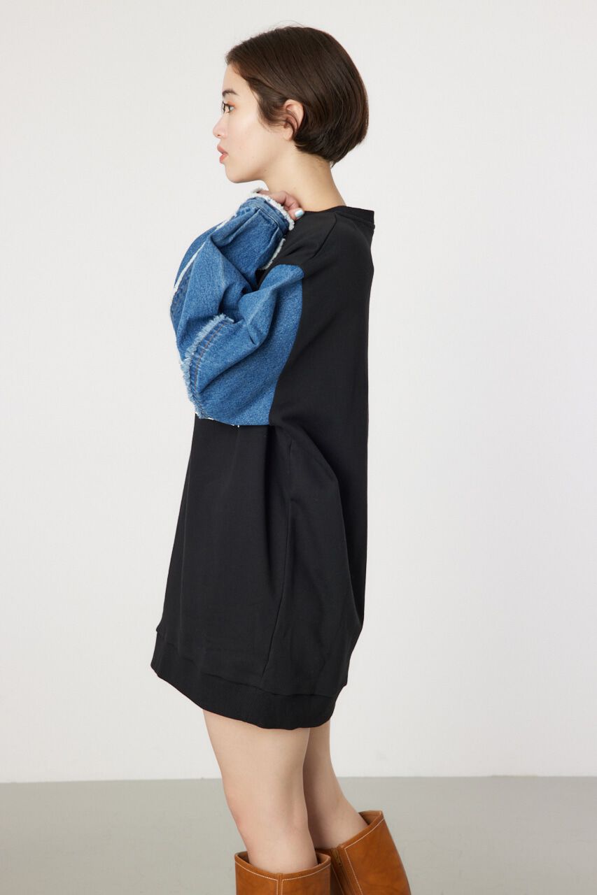 RODEO CROWNS「デニムドッキングスウェットワンピース」|ワンピース|