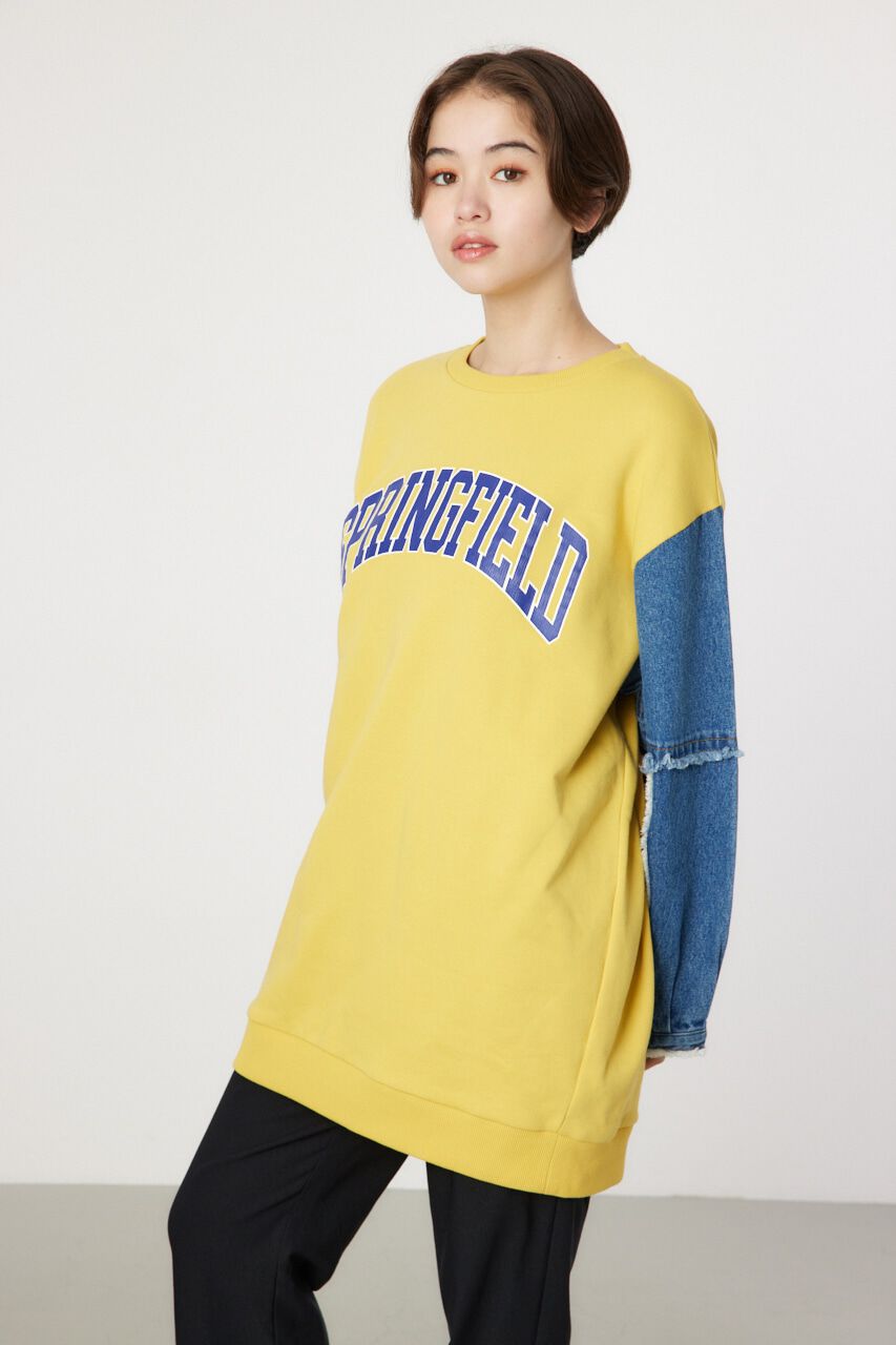 RODEO CROWNS「デニムドッキングスウェットワンピース」|ワンピース|