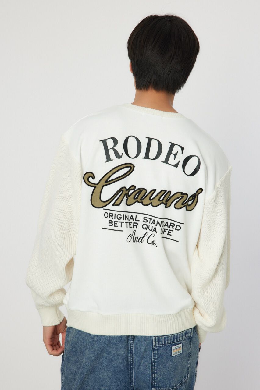 RODEO CROWNS「メンズドッキングロゴニットトップス」|ニット・セーター|