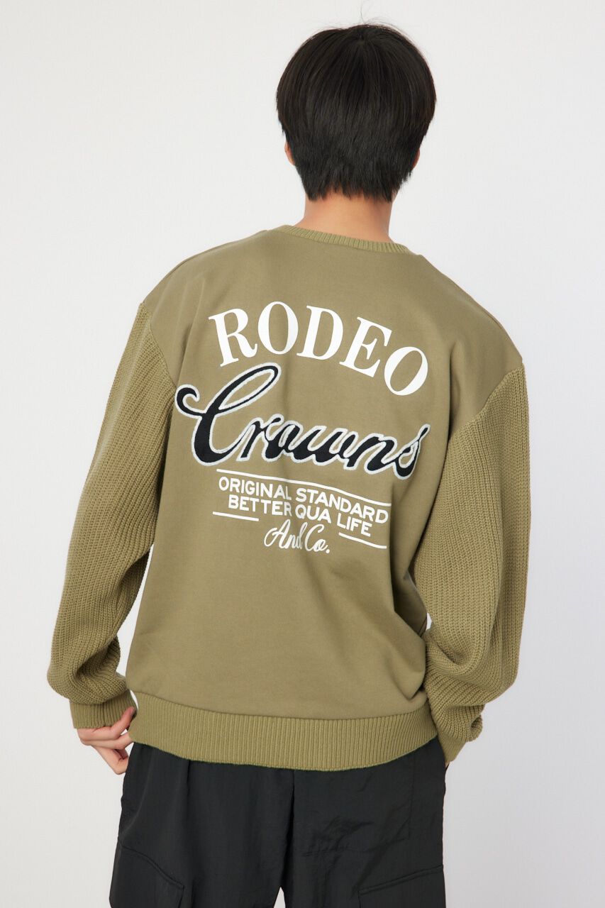 RODEO CROWNS「メンズドッキングロゴニットトップス」|ニット・セーター|