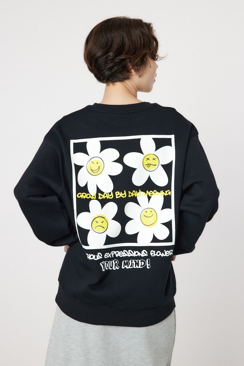 RODEO CROWNS「FOUR FLOWER スウェット」|パーカー|BLK