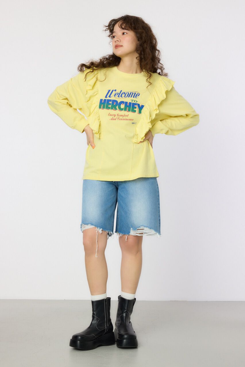 RODEO CROWNS「HERCHEYフリル ロングスリーブTシャツ」|Tシャツ・カットソー|