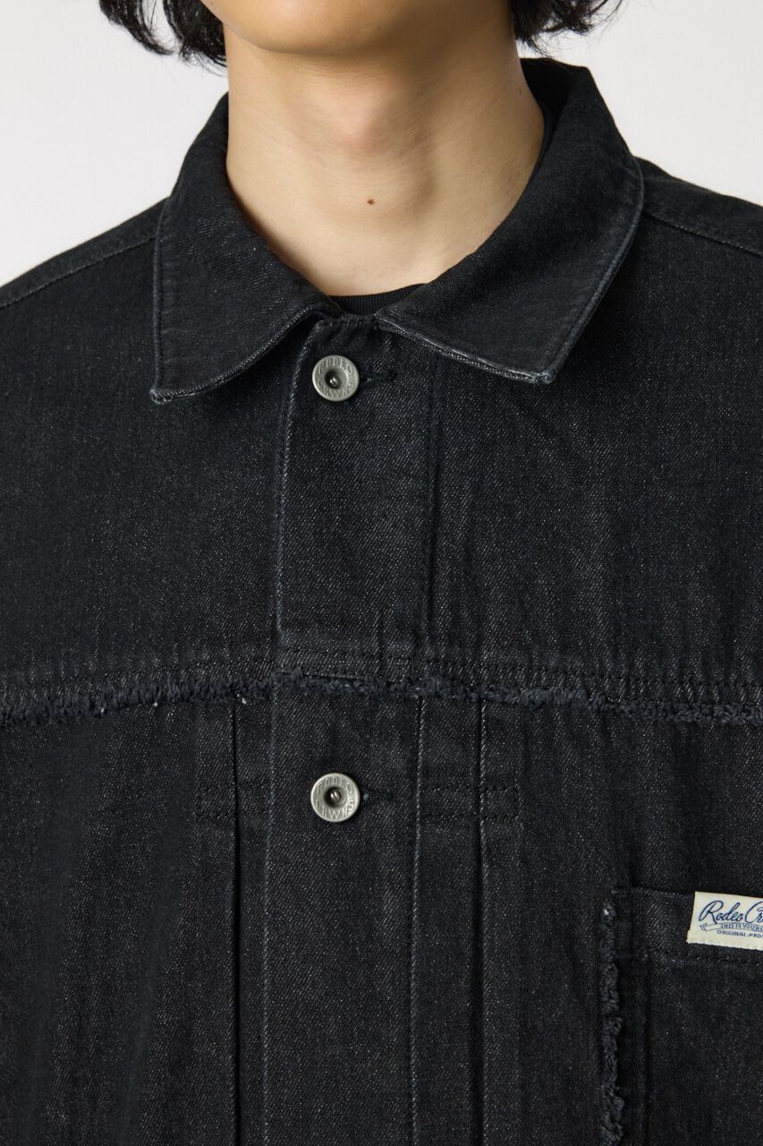 RODEO CROWNS「フリンジワイドデニムジャケット」|デニムジャケット|