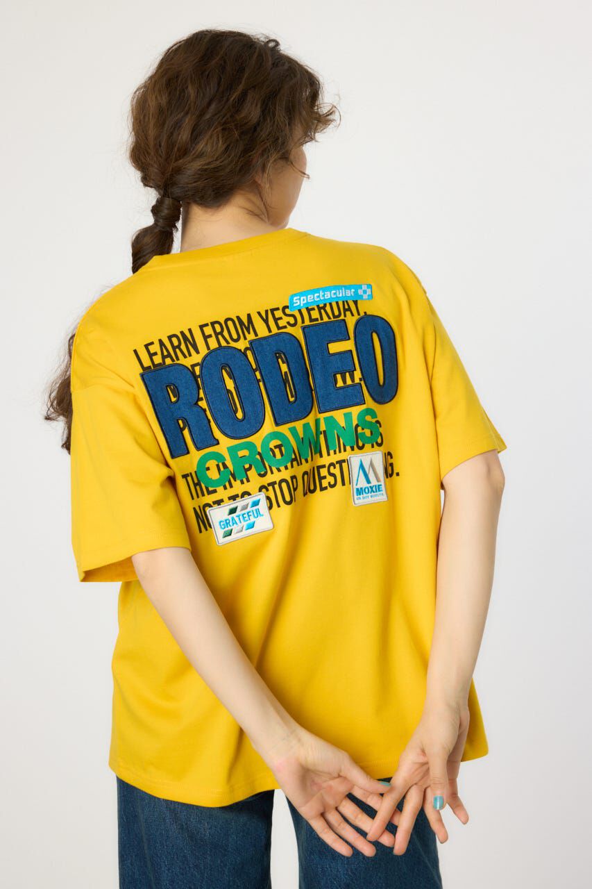 RODEO CROWNS「Overlap デニムアップリケTシャツ」|Tシャツ・カットソー|YEL