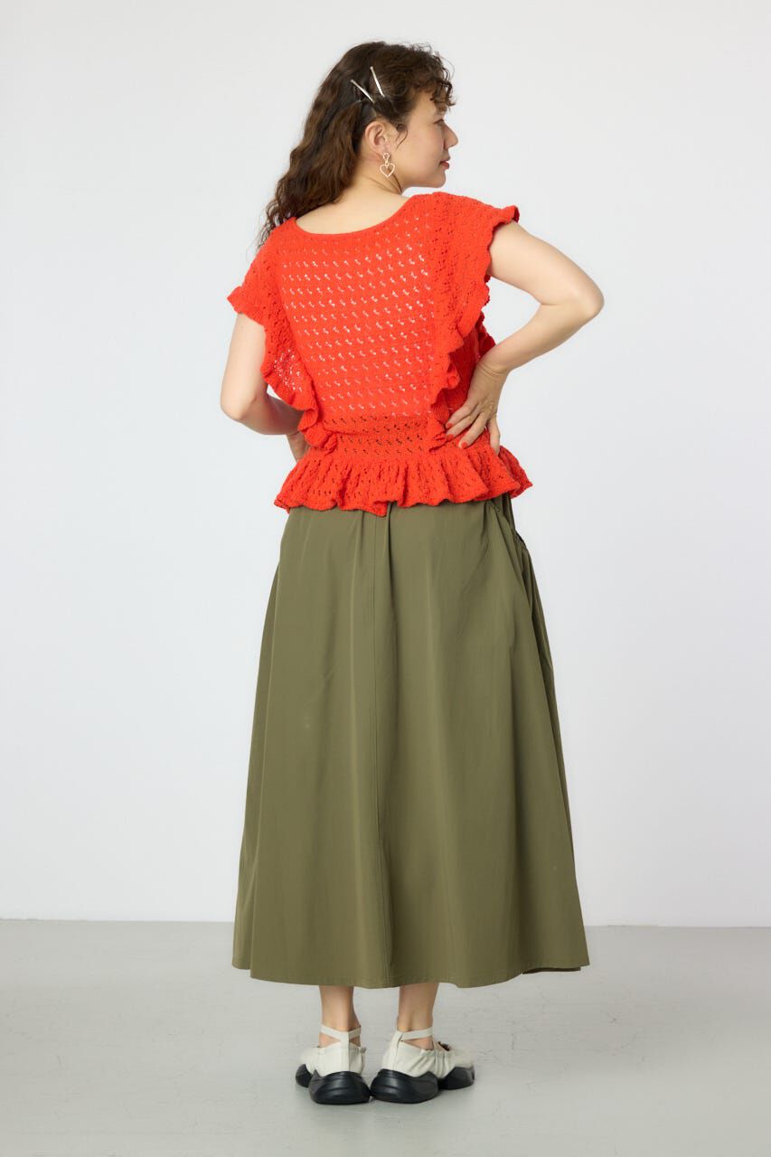 RODEO CROWNS「2WAYフリルクロシェニットトップス」|タンクトップ|