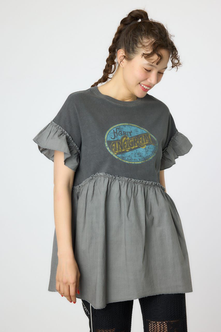 RODEO CROWNS「オーバルプリントドッキングフリルチュニック」|タンクトップ|