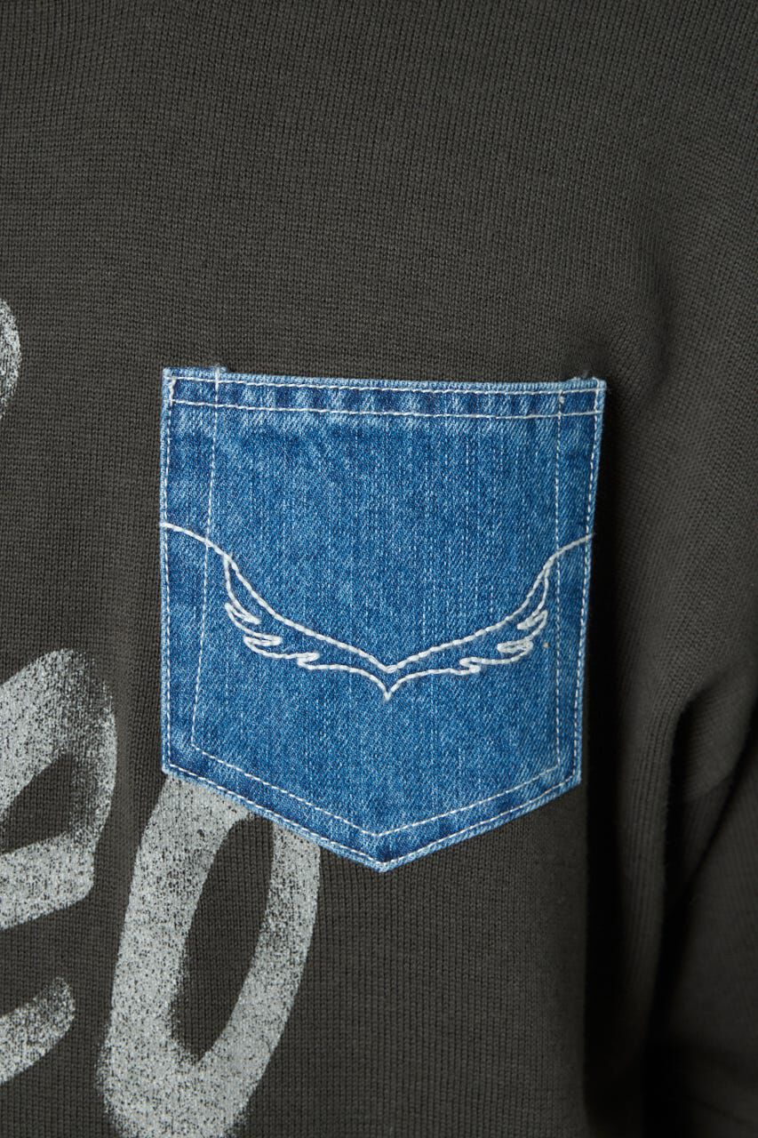 RODEO CROWNS「メンズスプレーロゴニットトップス」|ニット・セーター|