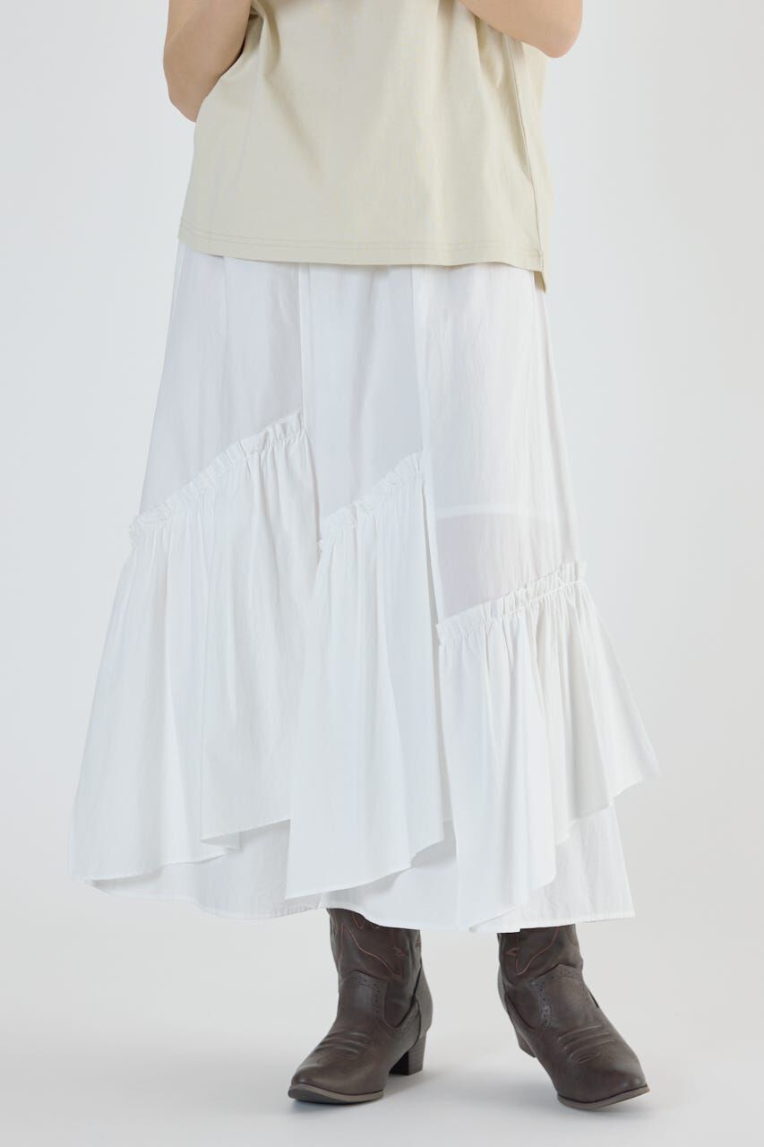 RODEO CROWNS「アシンメトリーギャザースカート」|スカート|