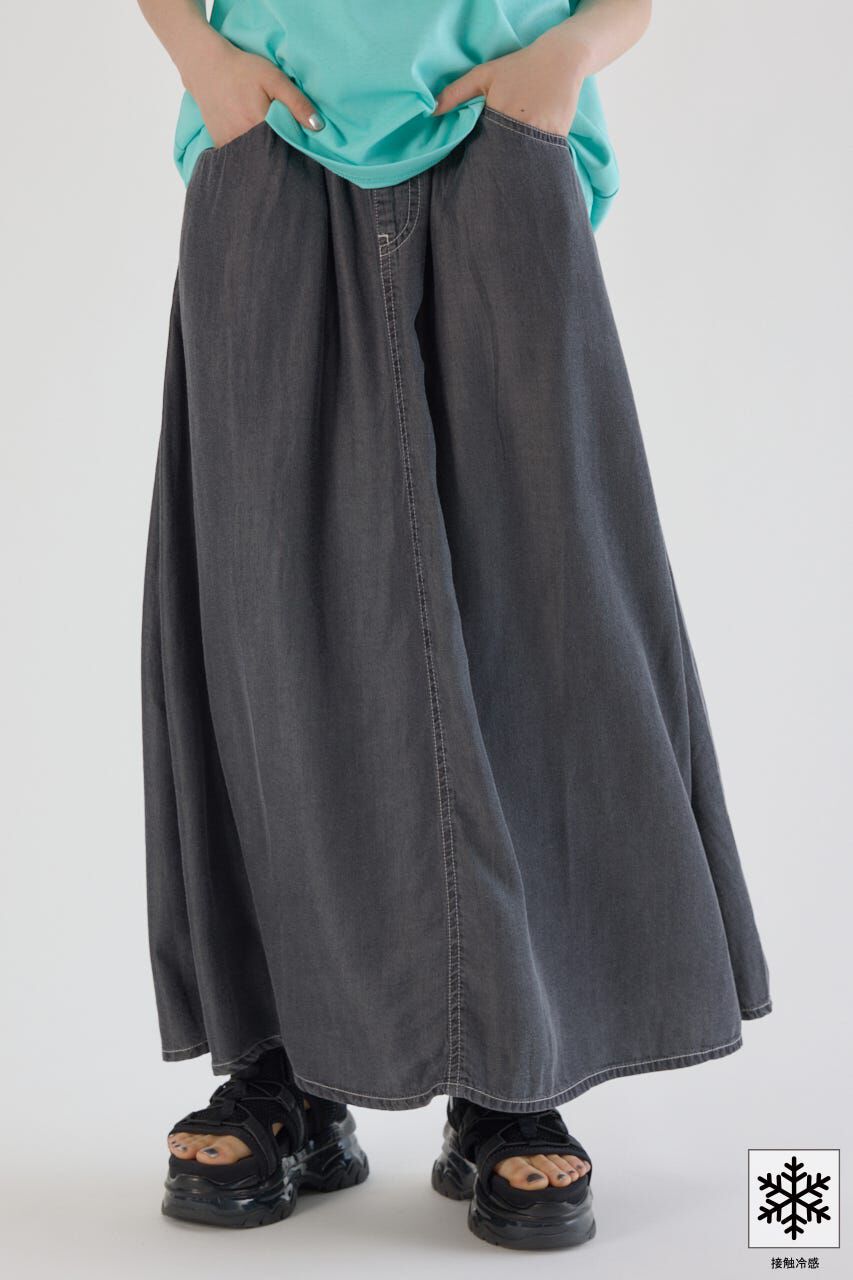 RODEO CROWNS「クールデニムリラックススカート」|デニム|
