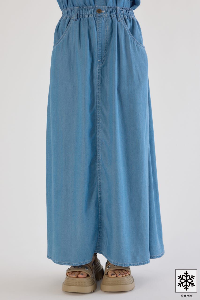 RODEO CROWNS「クールデニムリラックススカート」|デニム|