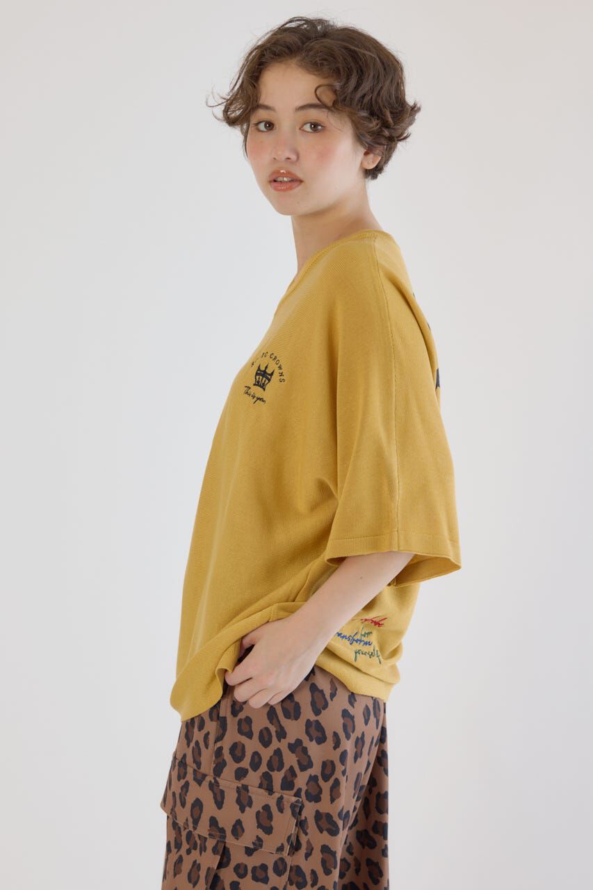 RODEO CROWNS「BIG LOGO5分袖ニットトップス」|ニット・セーター|