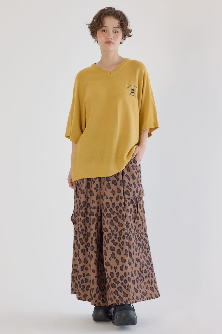 RODEO CROWNS「BIG LOGO5分袖ニットトップス」|ニット・セーター|