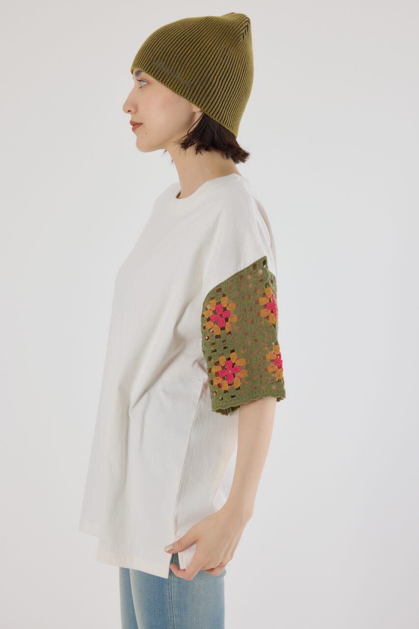 RODEO CROWNS「FLOWERクロシェドッキングTシャツ」|Tシャツ・カットソー|