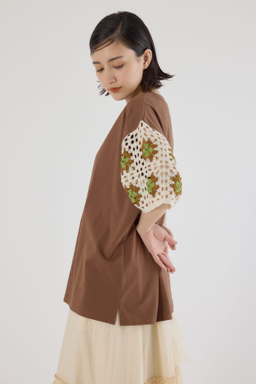 RODEO CROWNS「FLOWERクロシェドッキングTシャツ」|Tシャツ・カットソー|