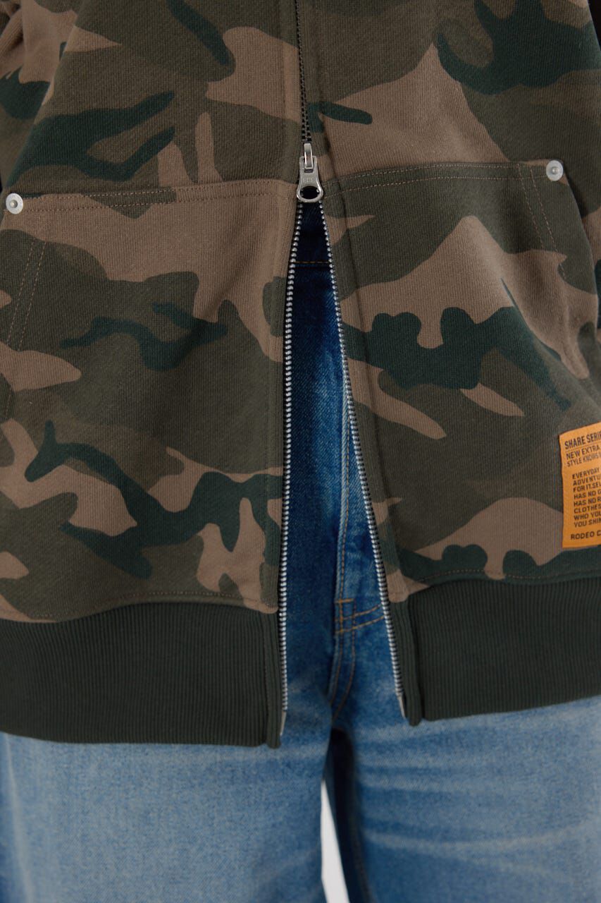 RODEO CROWNS「SHARE PATTERN Wジップ パーカー」|パーカー|