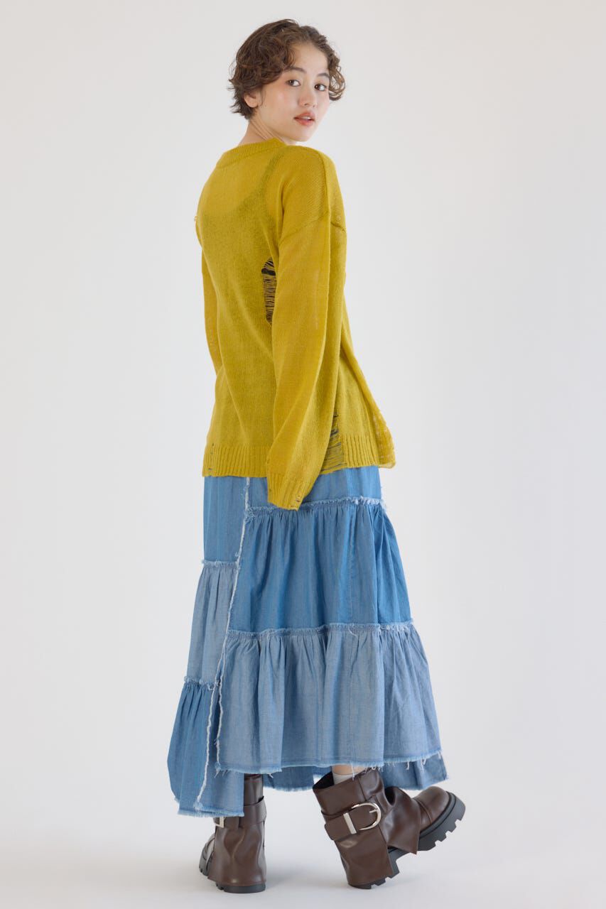 RODEO CROWNS「メッセージダメージニットトップス」|ニット・セーター|