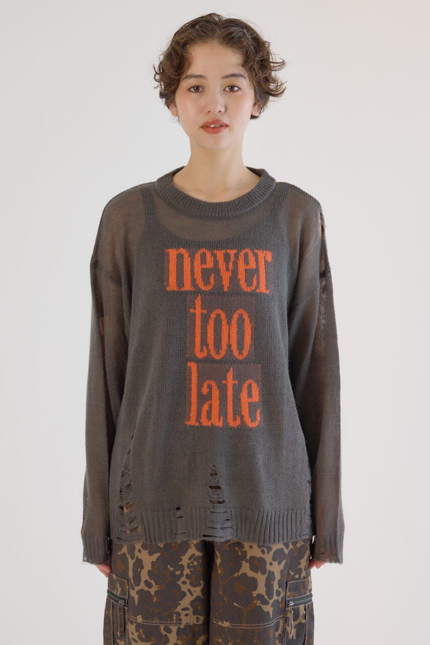 RODEO CROWNS「メッセージダメージニットトップス」|ニット・セーター|