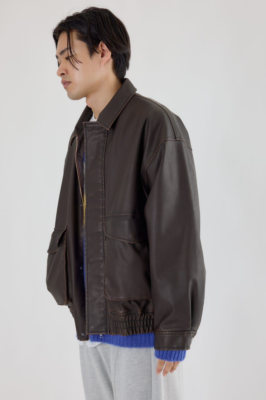 RODEO CROWNS「ヴィンテージフェイクレザーブルゾン」|その他|