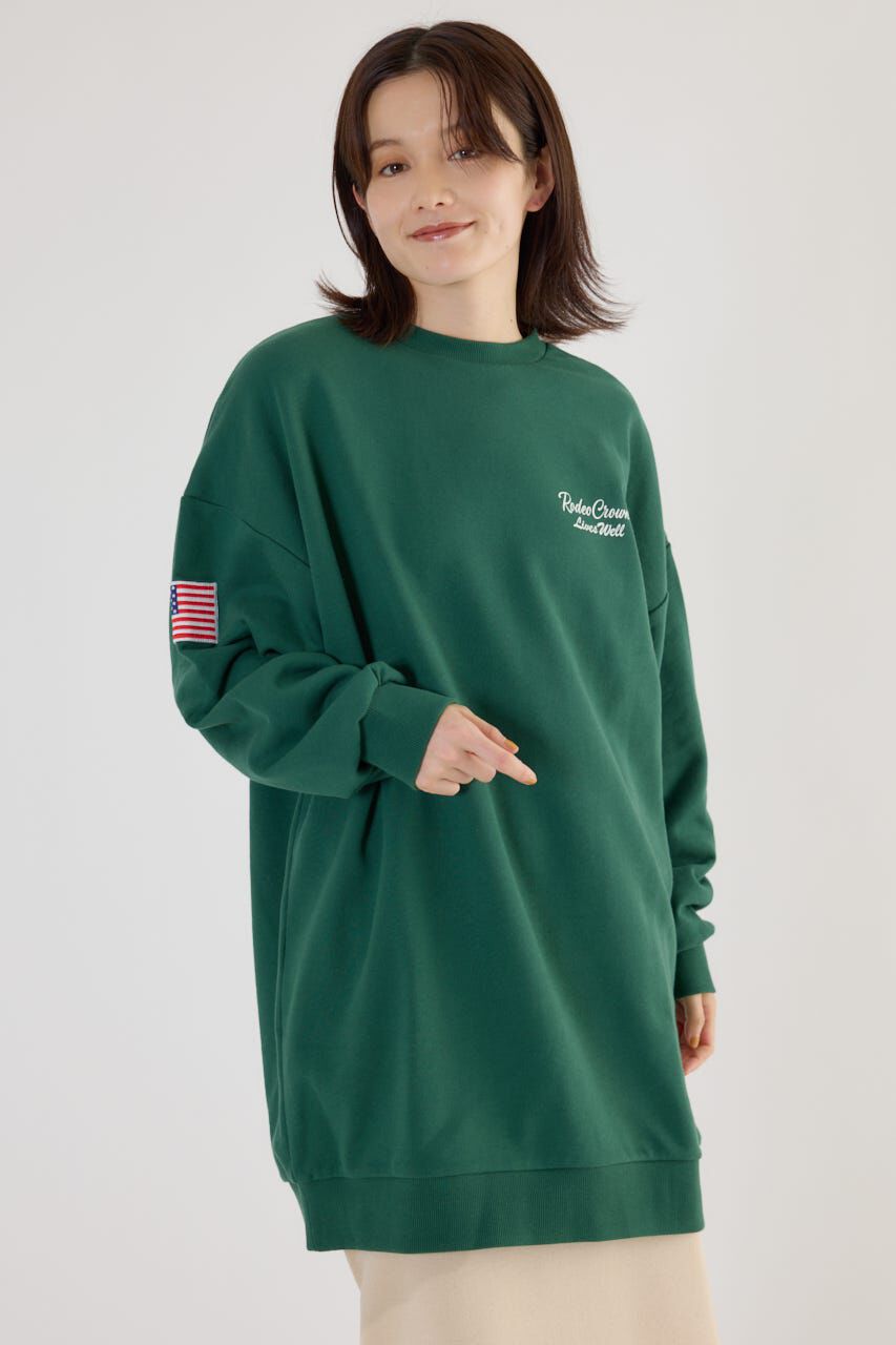 RODEO CROWNS「バンダナパッチスウェットワンピース」|ワンピース|