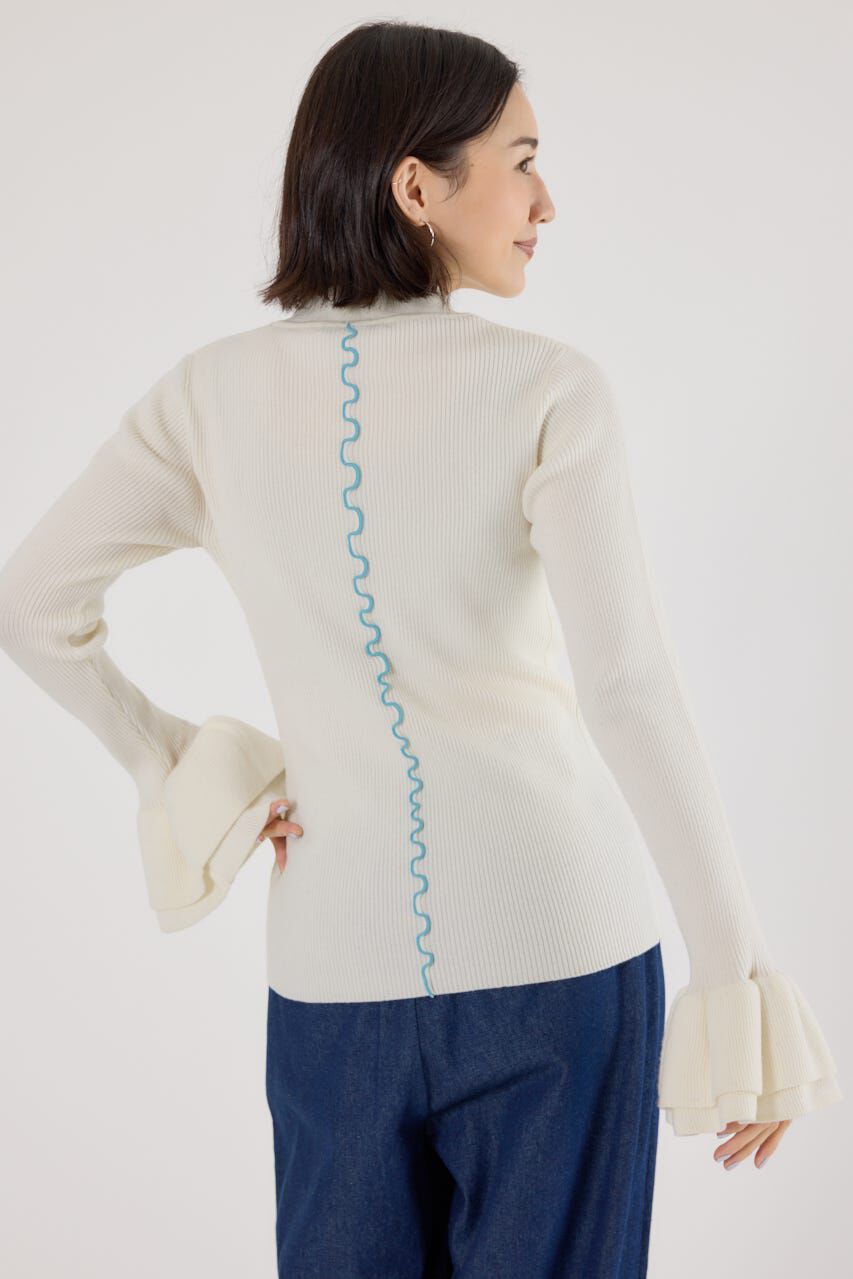 RODEO CROWNS「フリルリブニットトップス」|ニット・セーター|