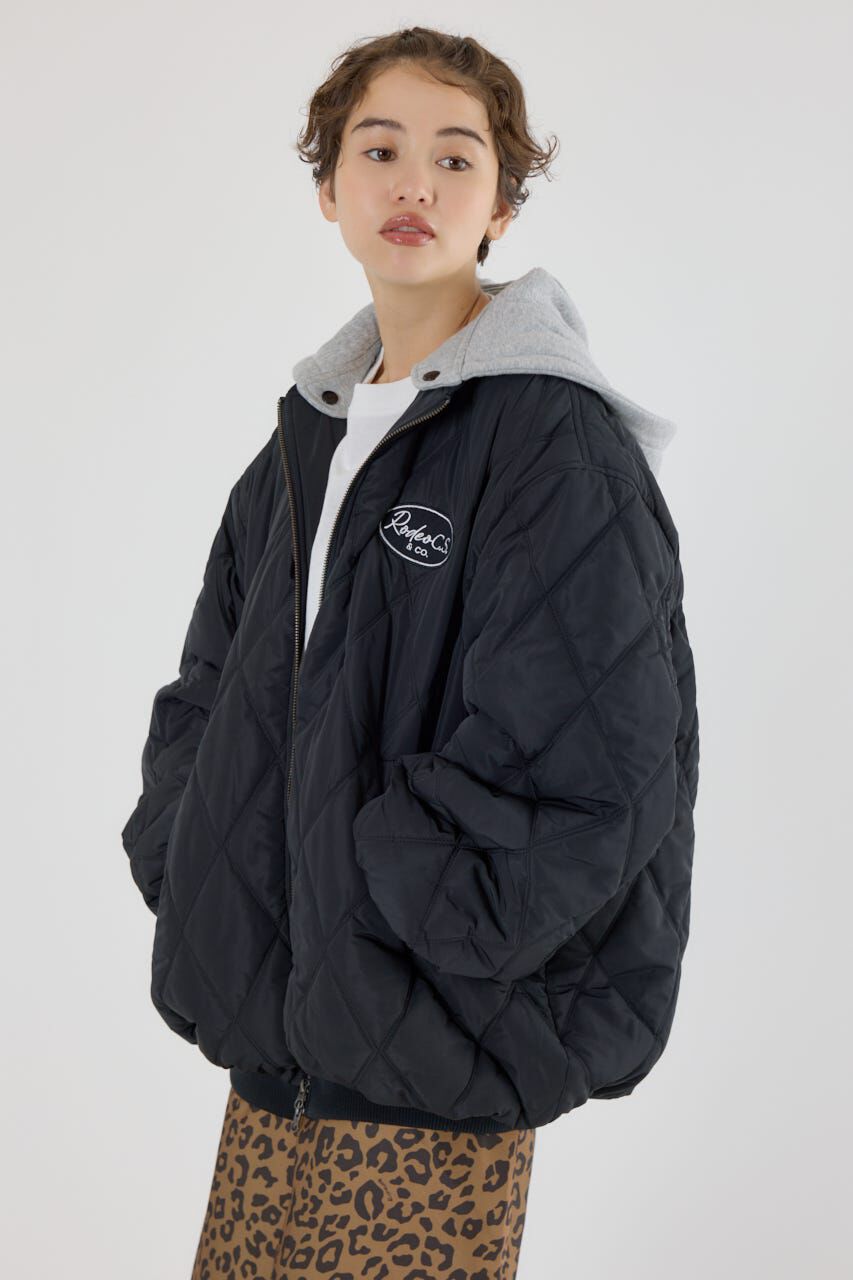 RODEO CROWNS「キルティングフードブルゾン」|ブルゾン・スタジャン|