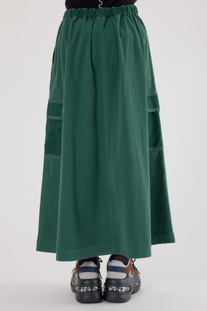 RODEO CROWNS「テープベルト異素材切替カーゴスカート」|スカート|