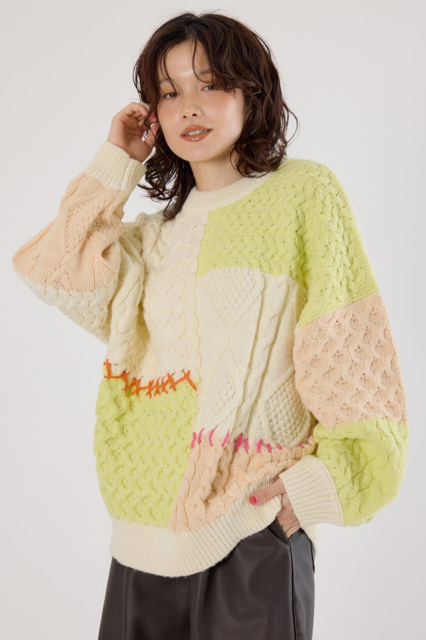 RODEO CROWNS「カスタムケーブルニット」|ニット・セーター|柄WHT5