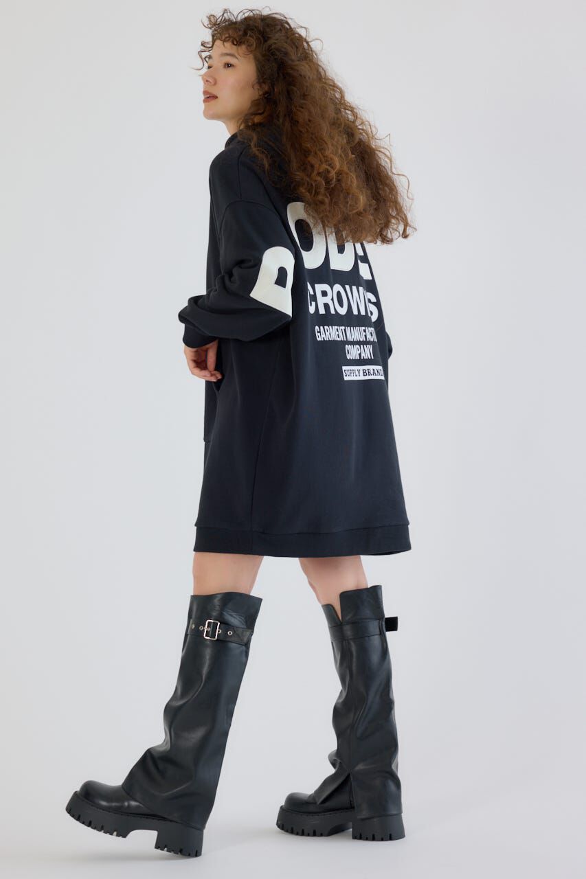 RODEO CROWNS「フェイクレザーパッチパーカーワンピース」|ワンピース|