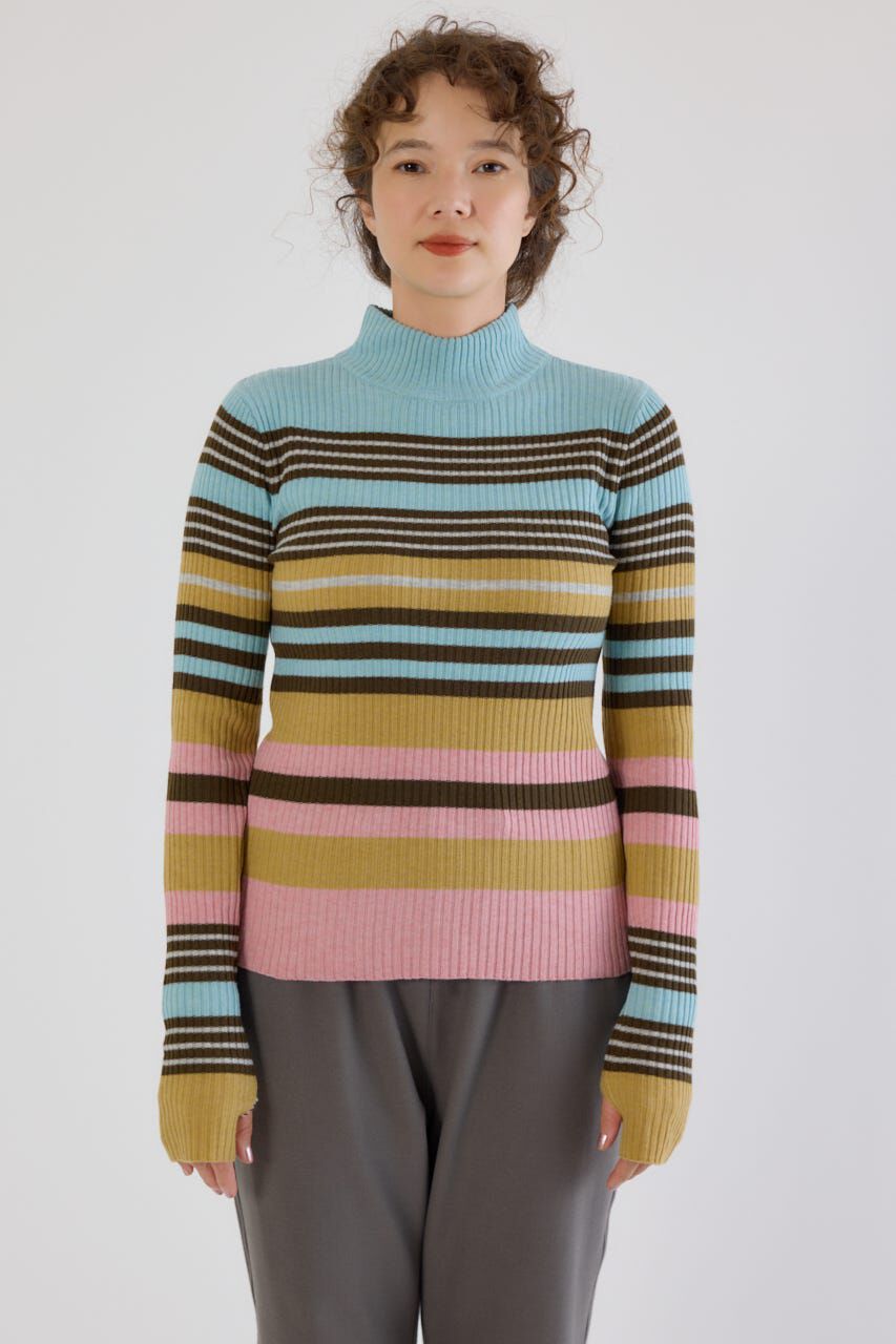 RODEO CROWNS「マルチボーダーニットトップス」|ニット・セーター|