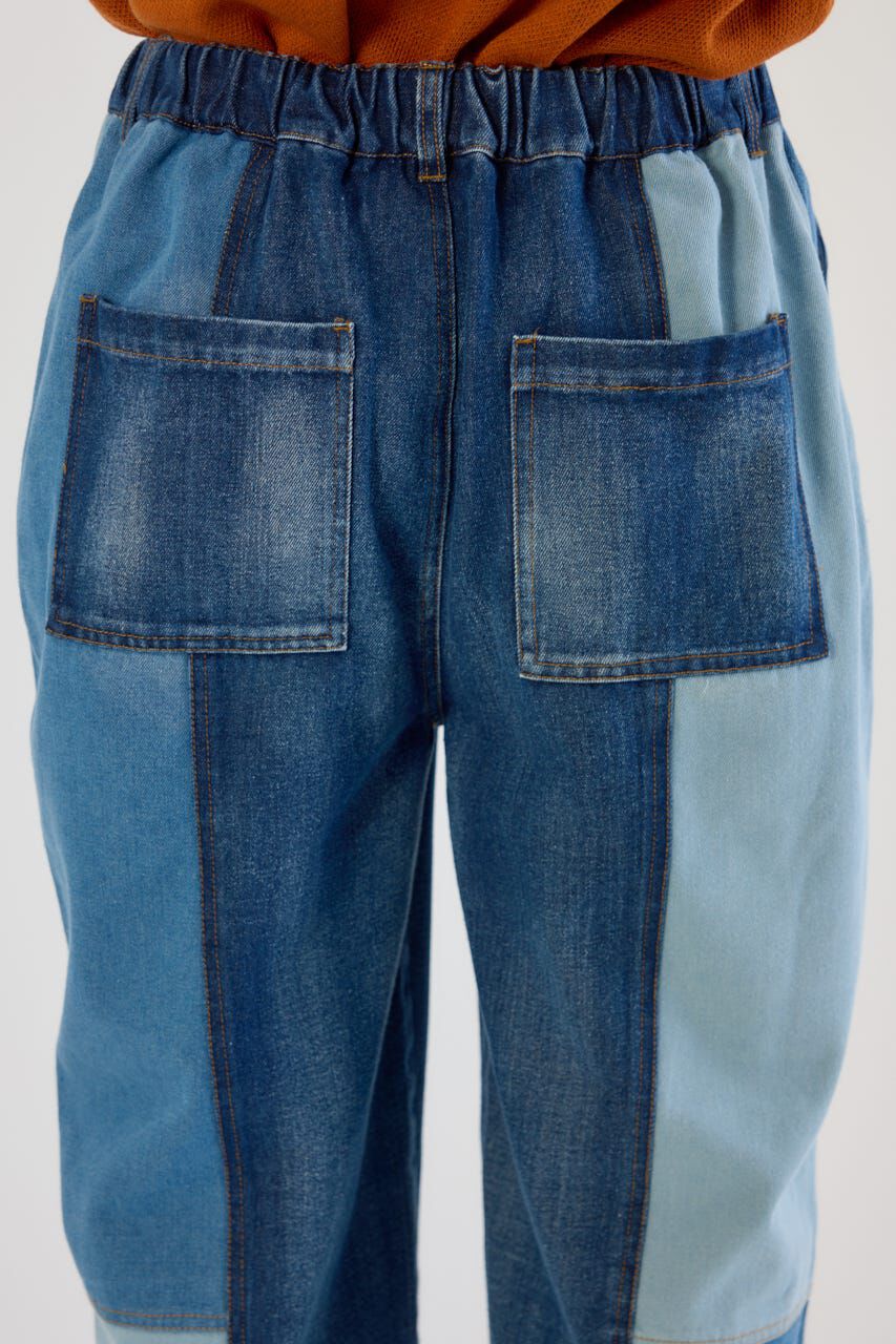 RODEO CROWNS「パッチワークバレルデニムパンツ」|デニム|