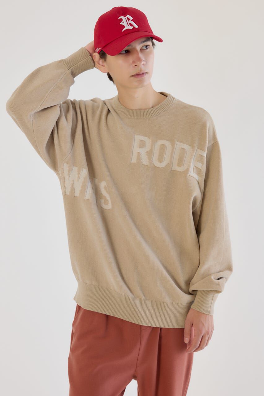 RODEO CROWNS「ランダムロゴモールニット」|ニット・セーター|BEG