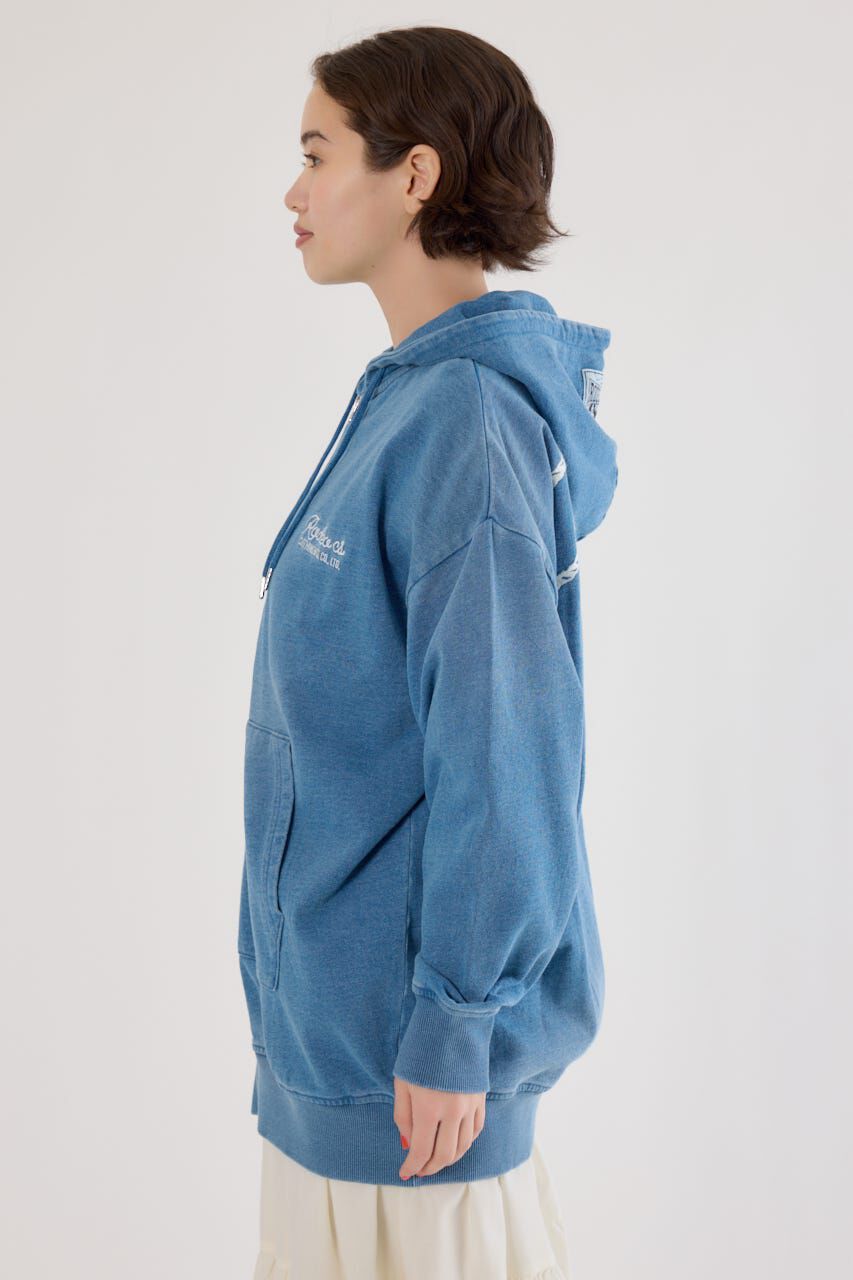 RODEO CROWNS「インディゴ裏毛ビッグジップパーカー」|パーカー|