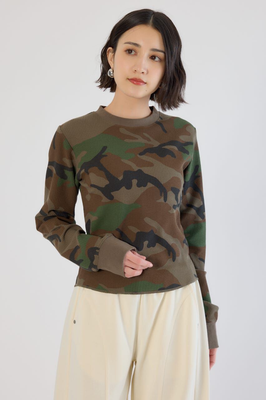 RODEO CROWNS「SHARE パターンワッフルトップス」|Tシャツ・カットソー|