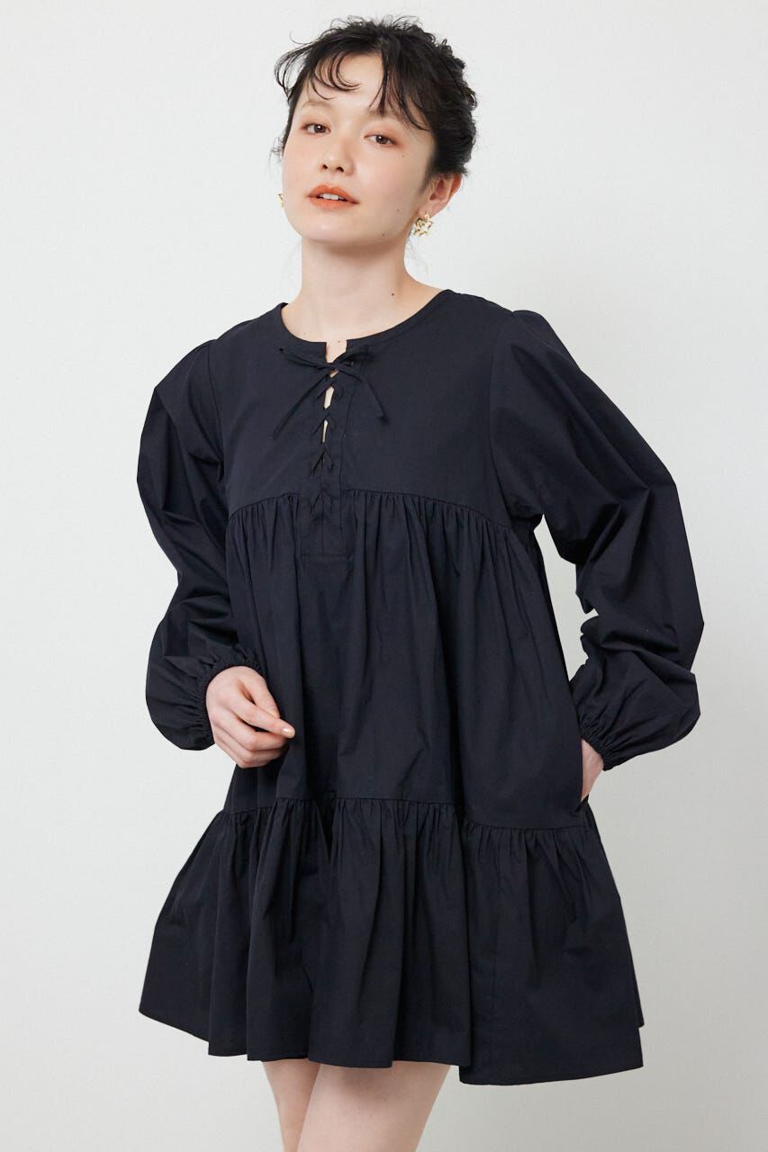 RODEO CROWNS「レースアップ2WAYチュニックワンピース」|ワンピース|BLK