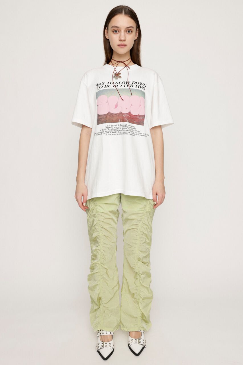 SLY「ASYMMETRY GATHER パンツ」|その他|L/GRN1