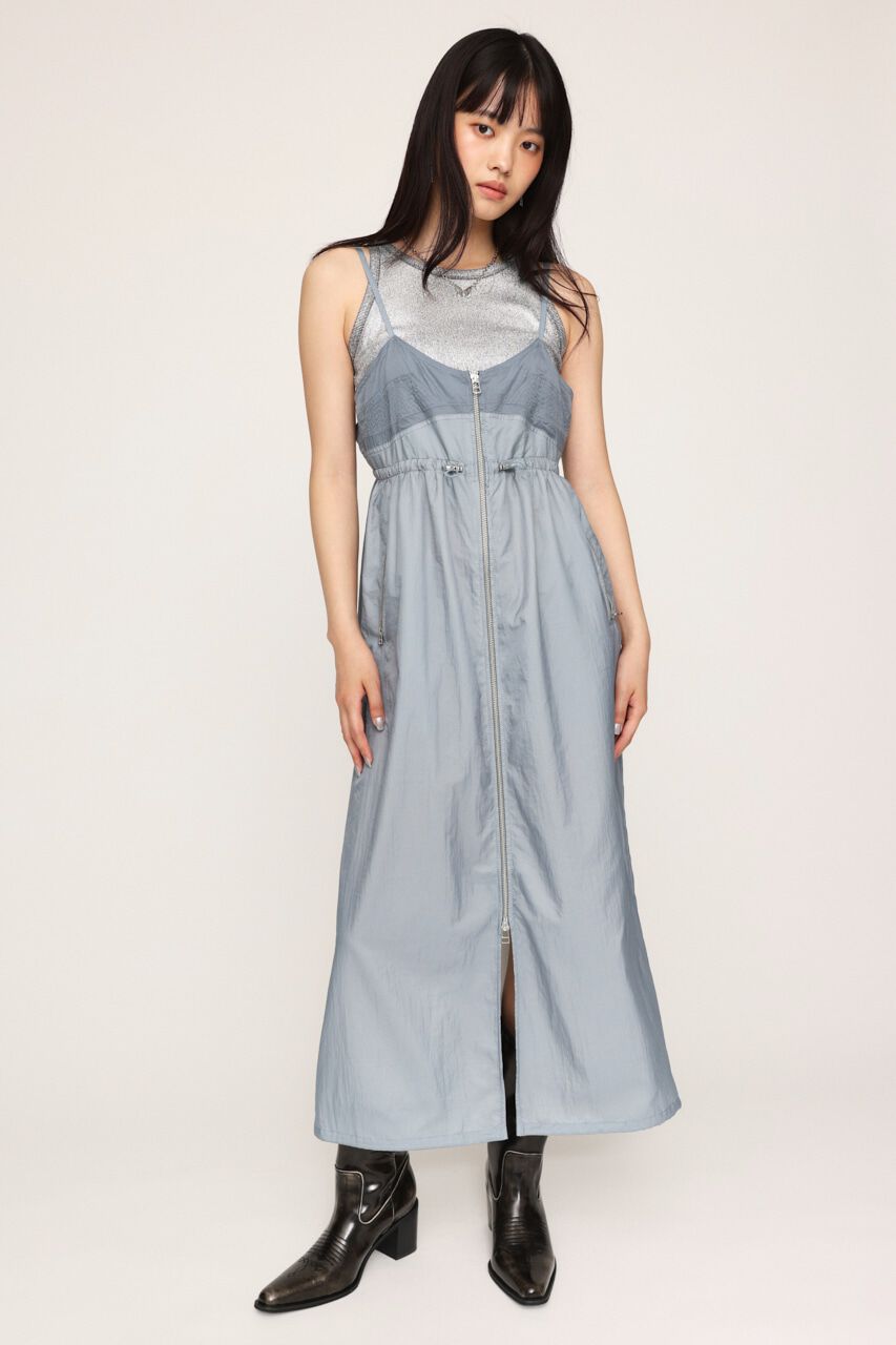 SLY「SHEER CAMI ZIP L／ドレス」|ワンピース|L/BLU1