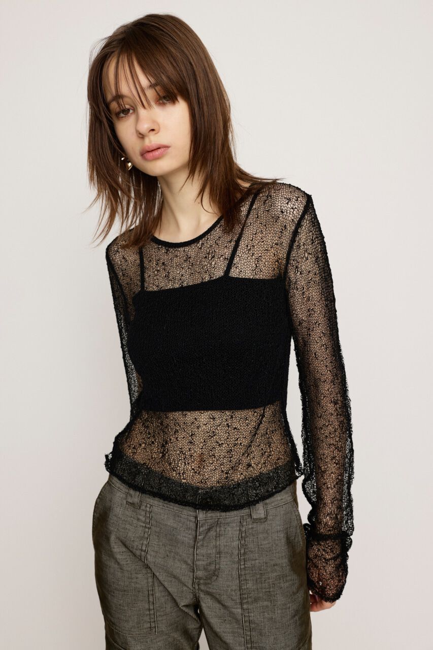 SLY「NEP SHEER KNIT トップス」|ニット・セーター|