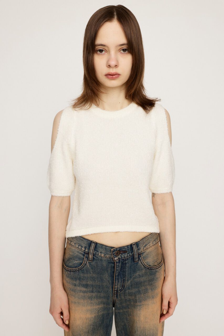 SLY「SHAGGY CUTOUT トップス」|ニット・セーター|