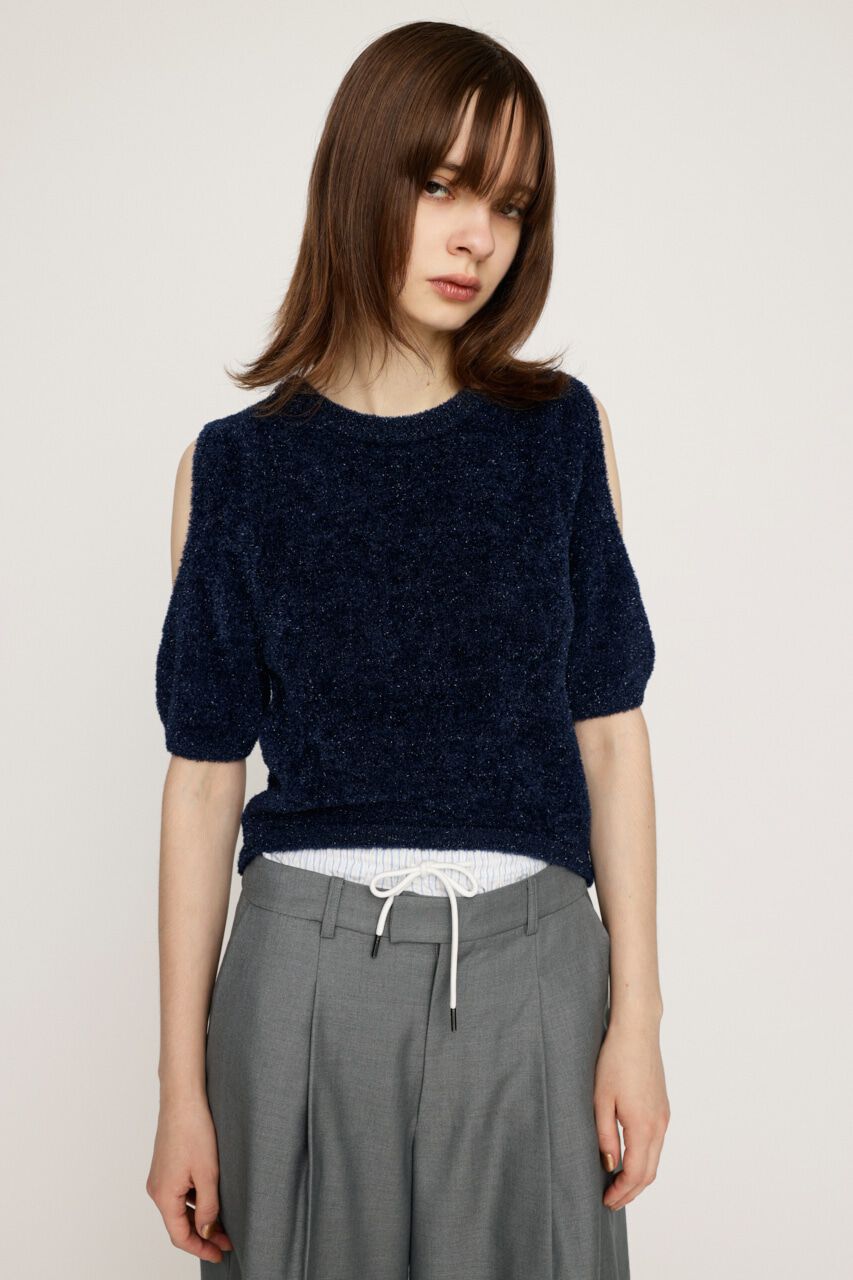 SLY「SHAGGY CUTOUT トップス」|ニット・セーター|
