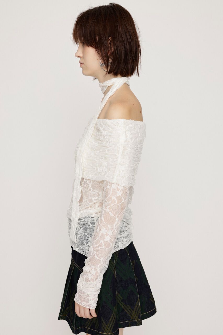 SLY「OFF SHOULDER CUT LACE トップス」|Tシャツ・カットソー|