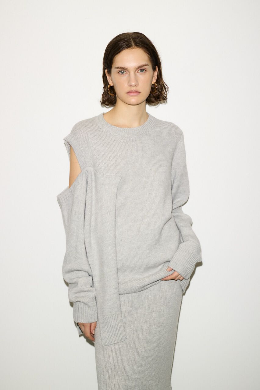 SLY「ARM DESIGN MG トップス」|ニット・セーター|T.GRY