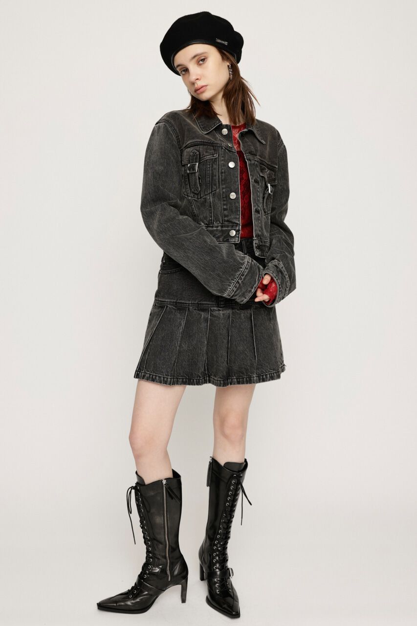 SLY「J／W OVER DYE ショートスカート」|スカート|